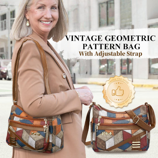 👜Vintage Geometric model sac cu curea reglabilă