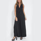 🔥👗Fără mâneci Deep V-neck vrac rochie lungă