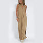 🔥👗Fără mâneci Deep V-neck vrac rochie lungă
