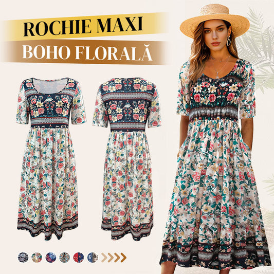 🌞 Rochii boho de vară cu imprimeu – Disponibile S–4XL | Reduceri speciale de sezon! 🌸