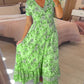 💝 Rochie cu imprimeu floral și decolteu în V