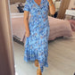 💝 Rochie cu imprimeu floral și decolteu în V