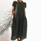 【M-4XL】🌿Rochie lejeră de culoare solidă