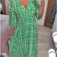 【S-5XL】💞Rochie lungă imprimată casual cu decolteu în V