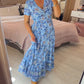 💝 Rochie cu imprimeu floral și decolteu în V