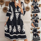 【S-XL】🌸Rochie casual cu imprimeu și decolteu în V