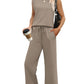 💕2025 Top casual + pantaloni cu picioare largi