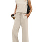 💕2025 Top casual + pantaloni cu picioare largi