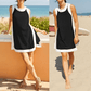 Femei Casual Color Block fără mâneci Topuri potrivite Shorts cu buzunare