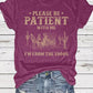 👕I'M From 1900S✨ Tricou vintage pentru femei cu imprimeu cu litere și guler rotund