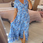 💝 Rochie cu imprimeu floral și decolteu în V