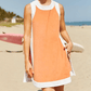 Femei Casual Color Block fără mâneci Topuri potrivite Shorts cu buzunare