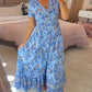 💝 Rochie cu imprimeu floral și decolteu în V