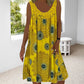 👗 Femei de vară fără mâneci rochie imprimată de vară