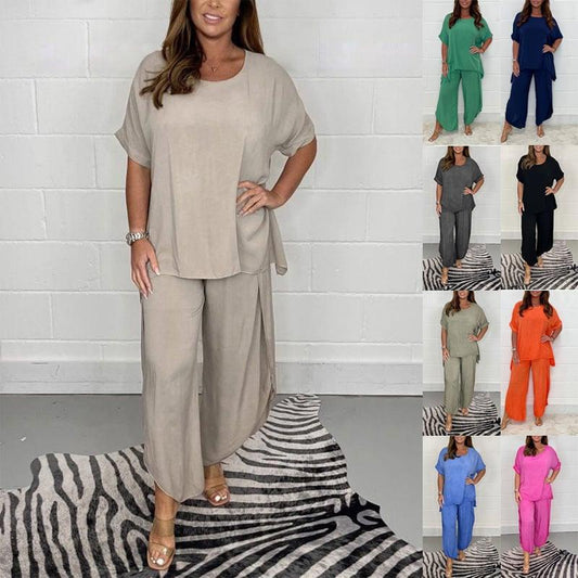 👚 Set 2 Piese Femei: Top + Pantaloni 🌿