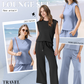 💕2025 Top casual + pantaloni cu picioare largi