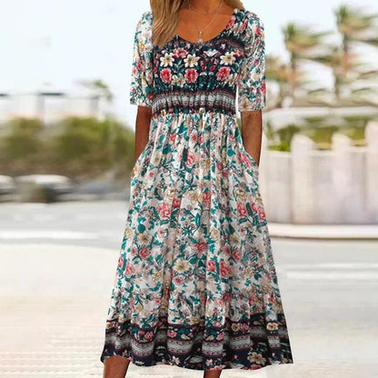 🔥 Rochie Bohemian Print