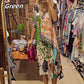 💗Rochie tipărită cu mânecă scurtă și decolteu V adânc pentru femei