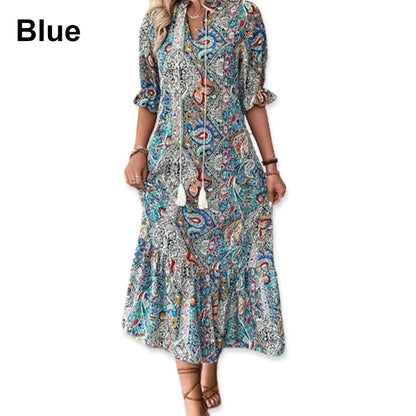 👗 Rochie florală de vară pentru femei cu decolteu în formă de inimă