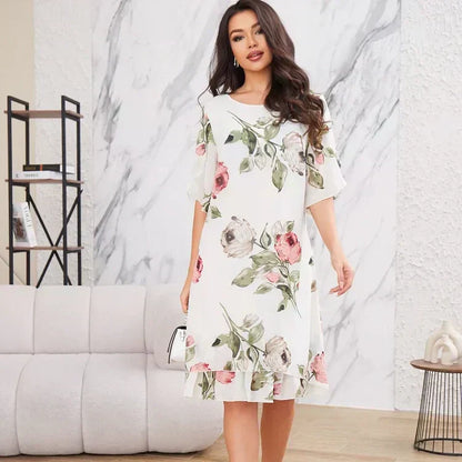 👗Rochie din șifon Blush Petal Flow- elegantă și sofisticată 🌸