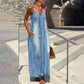 Femei V-neck Spaghetti Strap Maxi Dress