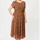 💝💝💝Rochie maxi pentru femei cu imprimare lejeră și cu curea🔥🌸