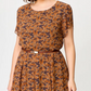 💝💝💝Rochie maxi pentru femei cu imprimare lejeră și cu curea🔥🌸