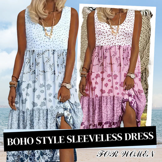 Boho Style Sleeveless Dress For Women