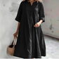 Rochie midi supradimensionată pentru femei cu buzunare A-line