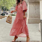 🌸2025 Produse noi👗Rochie boho florală cu decolteu în V și mâneci bufante