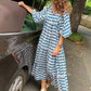 🌸2025 Produse noi👗Rochie boho florală cu decolteu în V și mâneci bufante