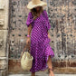 🌸2025 Produse noi👗Rochie boho florală cu decolteu în V și mâneci bufante