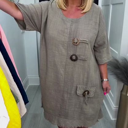 👗 Rochie casual monocromă cu lungimea genunchiului pentru femei