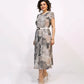 👗 Rochie lungă scurtă elegantă cu gât rotund