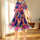 👗 Rochie Feminină Elegantă cu Imprimat Floral 🌸 | Tăietură A-line | Bumbac Premium