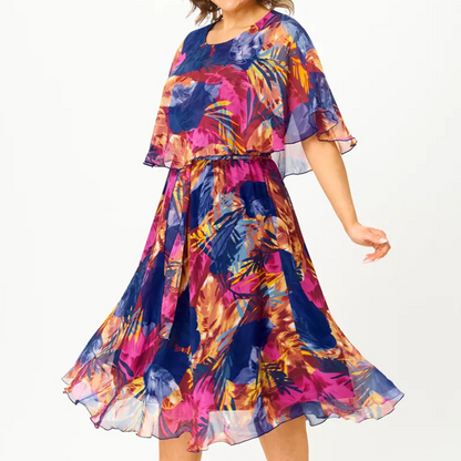 👗 Rochie Feminină Elegantă cu Imprimat Floral 🌸 | Tăietură A-line | Bumbac Premium