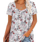 🔥Vânzare fierbinte de vară 49% OFF🌸Femei de vară plisat imprimate mâneci scurte👚