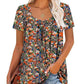 🔥Vânzare fierbinte de vară 49% OFF🌸Femei de vară plisat imprimate mâneci scurte👚