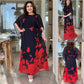 👗 Rochie Flutter cu Gât Rotund & Centură 🌸 | Imprimat Floral | Siluetă Reglabilă