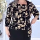Rochie midi pentru femei cu gât pătrat și imprimeu geometric