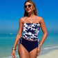 Femei Off Shoulder High-Waisted 2 Pieces Bikini Suit