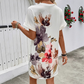 Rochie tipărită casual versatilă pentru femei