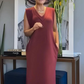 Femei V-Neck fără mâneci Split Maxi rochie
