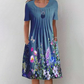 【S-3XL】👗Rochie florală cu gât rotund