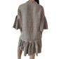 Femeii Casual V-Neck Ruffle rochie cămașă