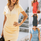 Femeii Casual Wrap Ruched Mini rochie