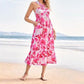 🌺Rochie croită fără mâneci cu imprimeu floral💃