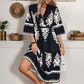 【S-XL】🌸Rochie casual cu imprimeu și decolteu în V