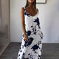 Rochie de damă fără mâneci din bumbac cu motive florale
