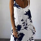 Rochie de damă fără mâneci din bumbac cu motive florale